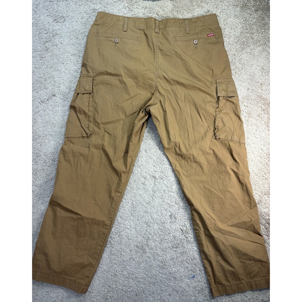 Levis Straus XX Cargo Taper Pants Men 38x30 Brown Utility Snap Pockets High Rise - Picture 11 of 11